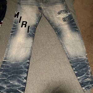 Amiri Hockey Logo Jeans Size 31